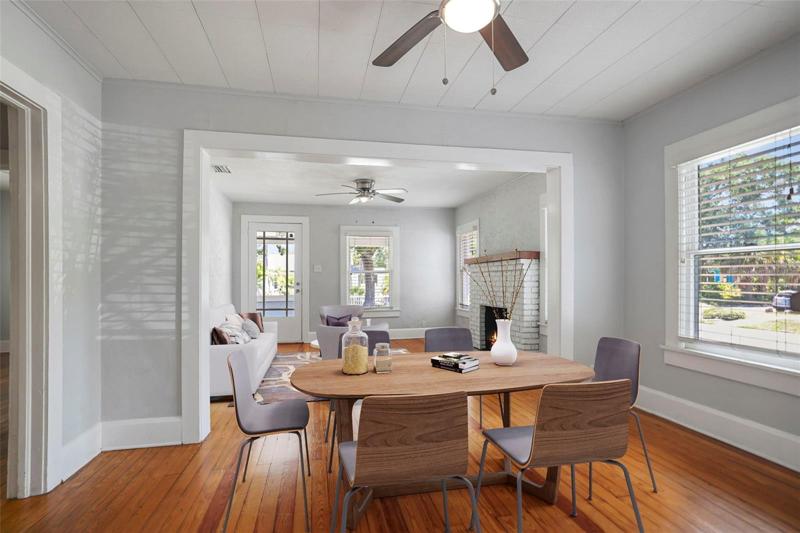 Dining Area Open Floor plan. Single Family Home. Virtually Staged.