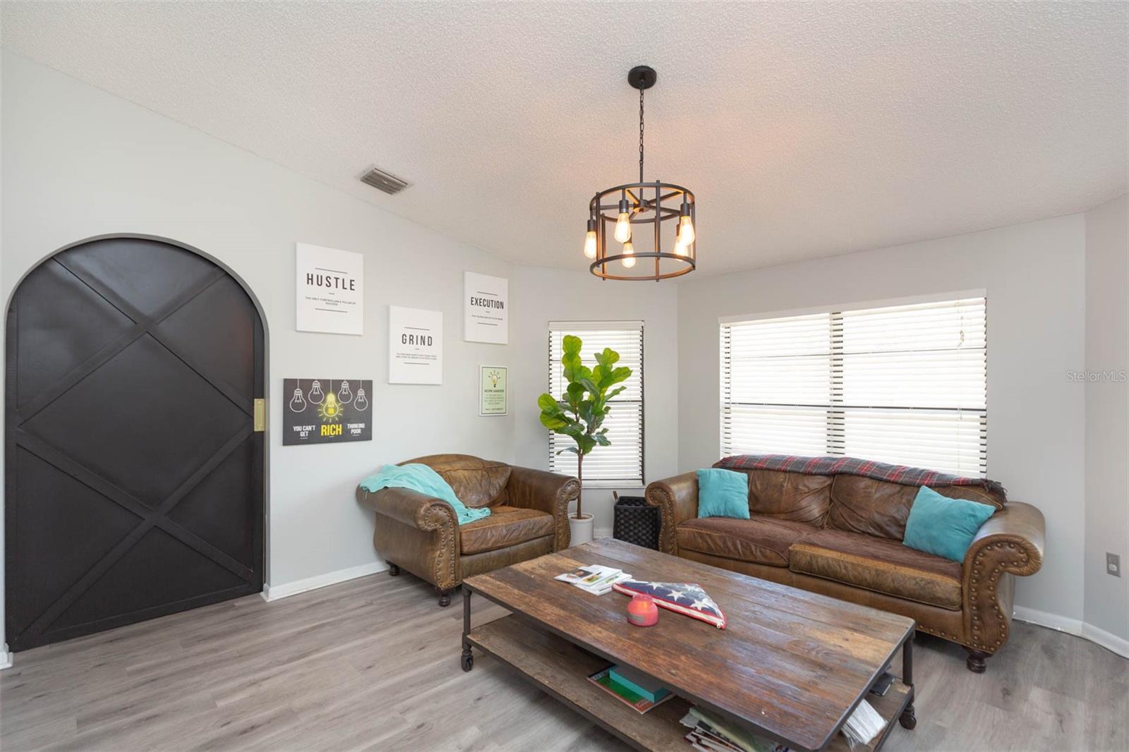 Close the barn door for a quiet retreat...