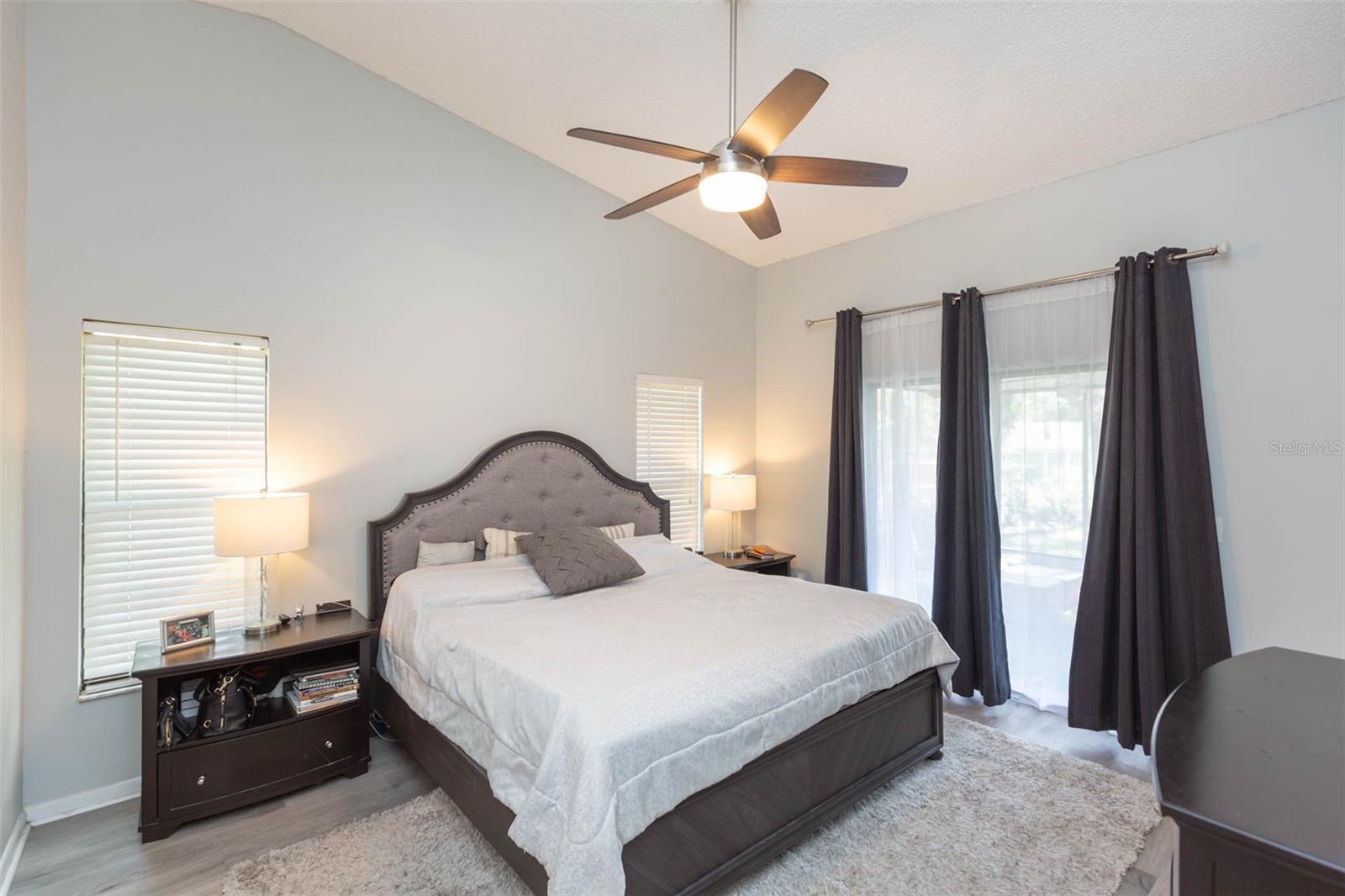 The Master Bedroom with en suite and private access to the reach porch and yard...