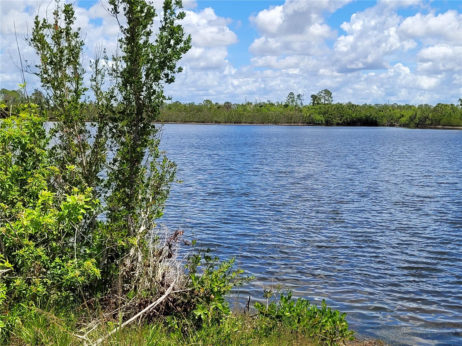 Looking across lake towards the west