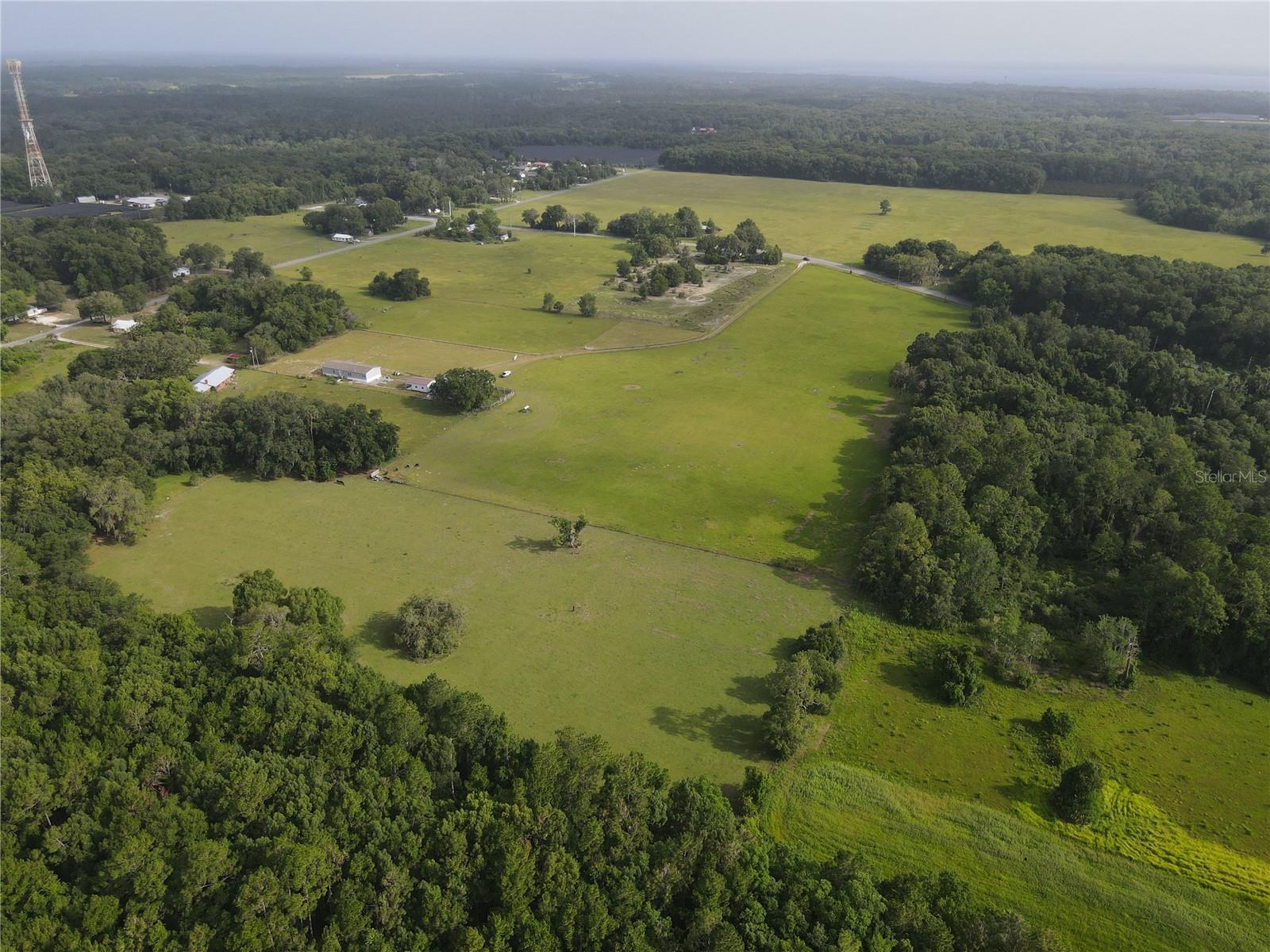 Overhead view looking northward.