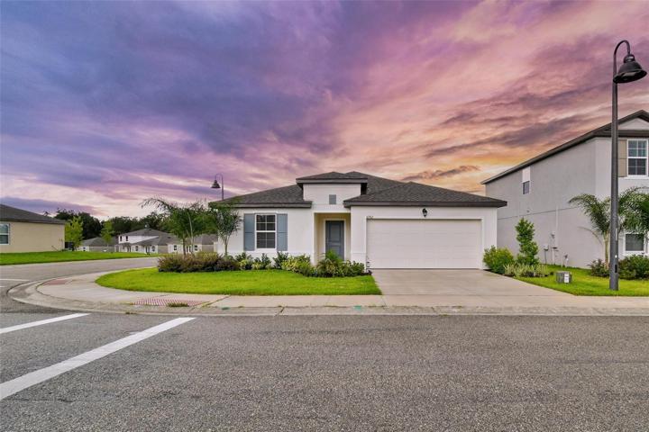 Exterior front of home during sunset