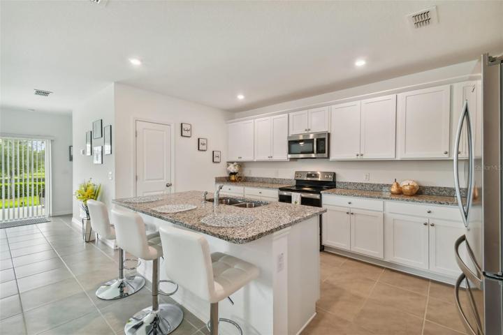 Kitchen + kitchen island