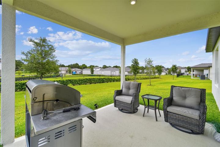 Patio and back yard view