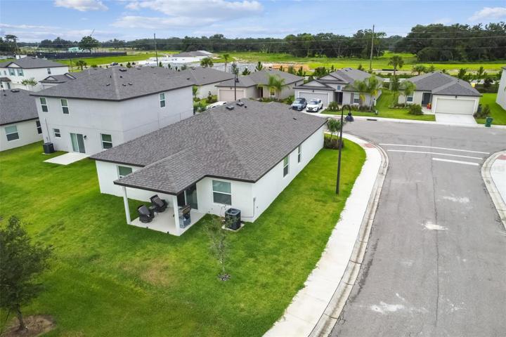 Overhead exterior side view