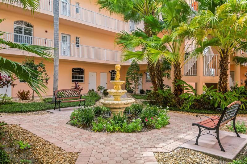 serene setting in the courtyard
