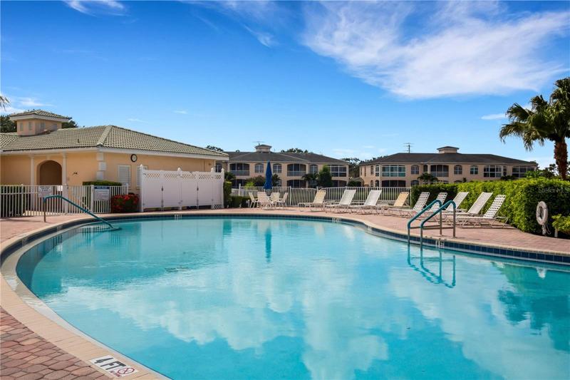 Pool and restrooms