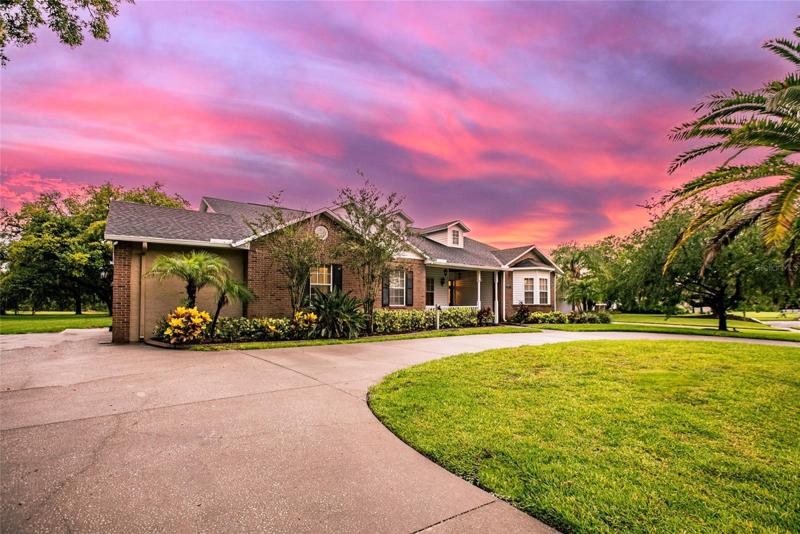 Stunning front view of the home.