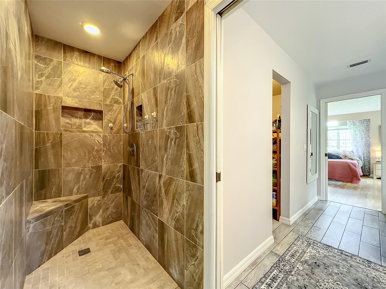 Large walk in shower