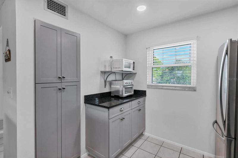 Kitchen Pantry with Pull outs.