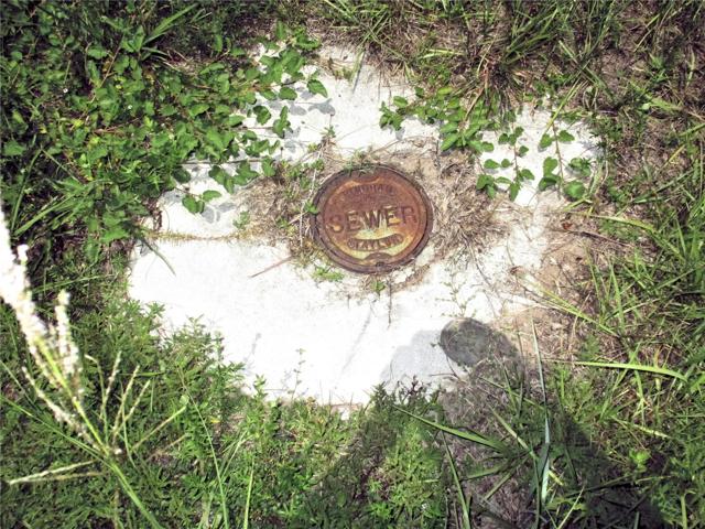 Sewer connection at front of lot