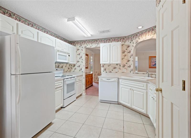 Kitchen with eat in space