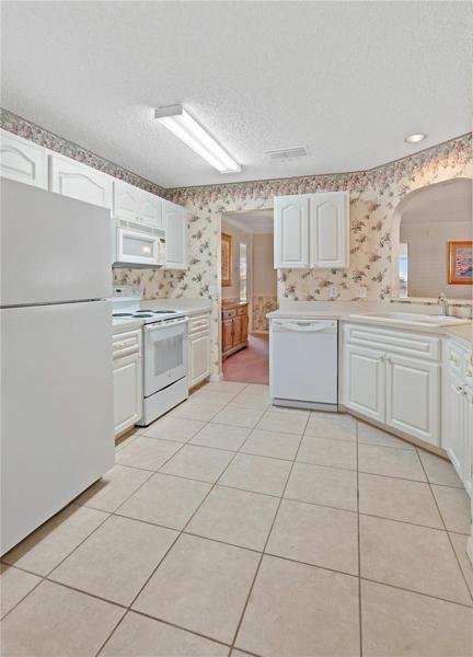 Kitchen with eat in space