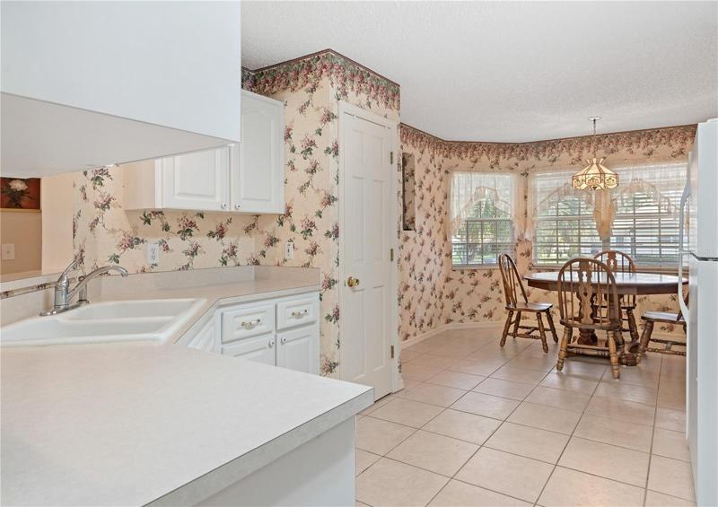 Kitchen with eat in space
