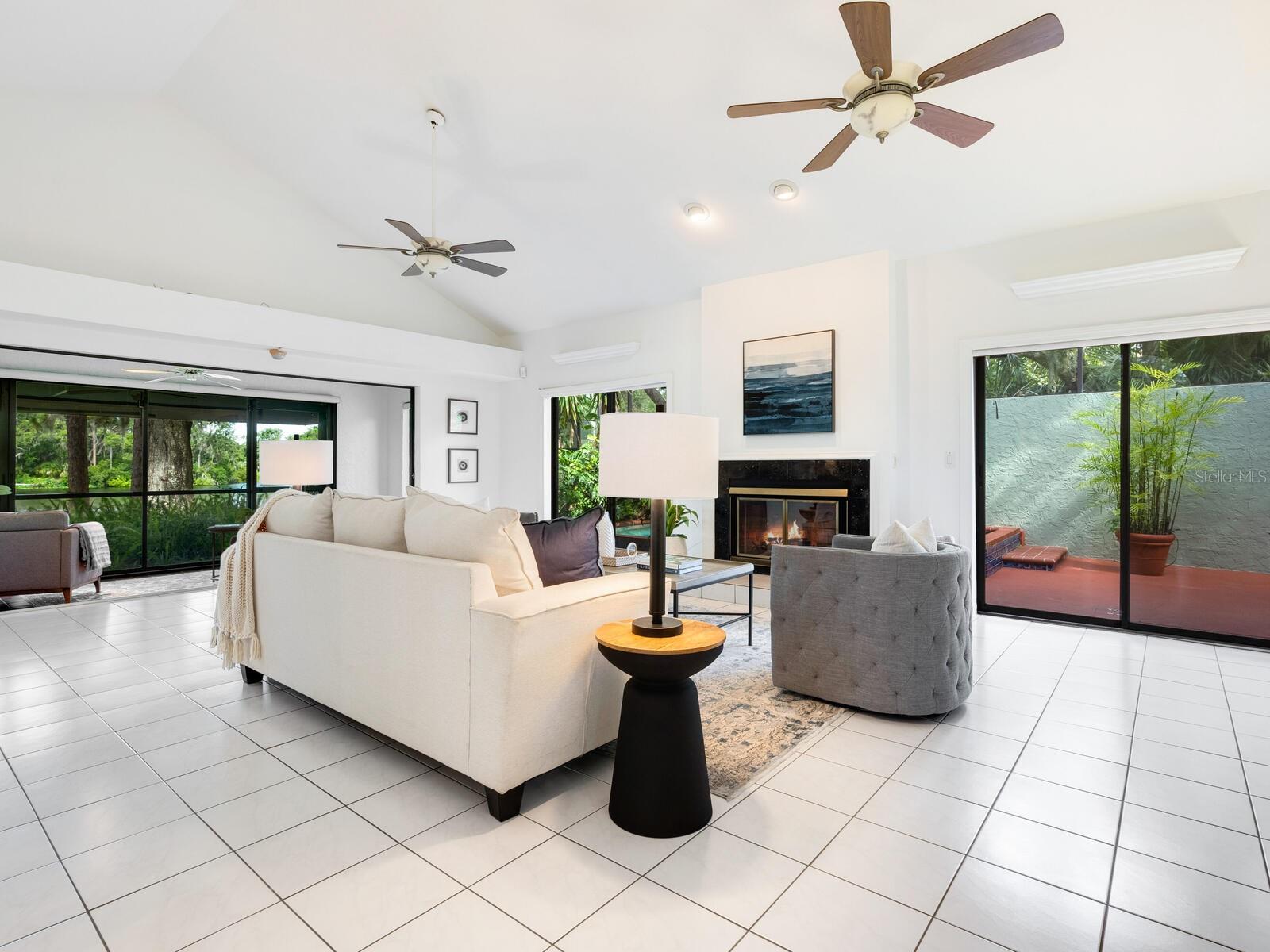 Living area, foyer/entry and enclosed lanai area