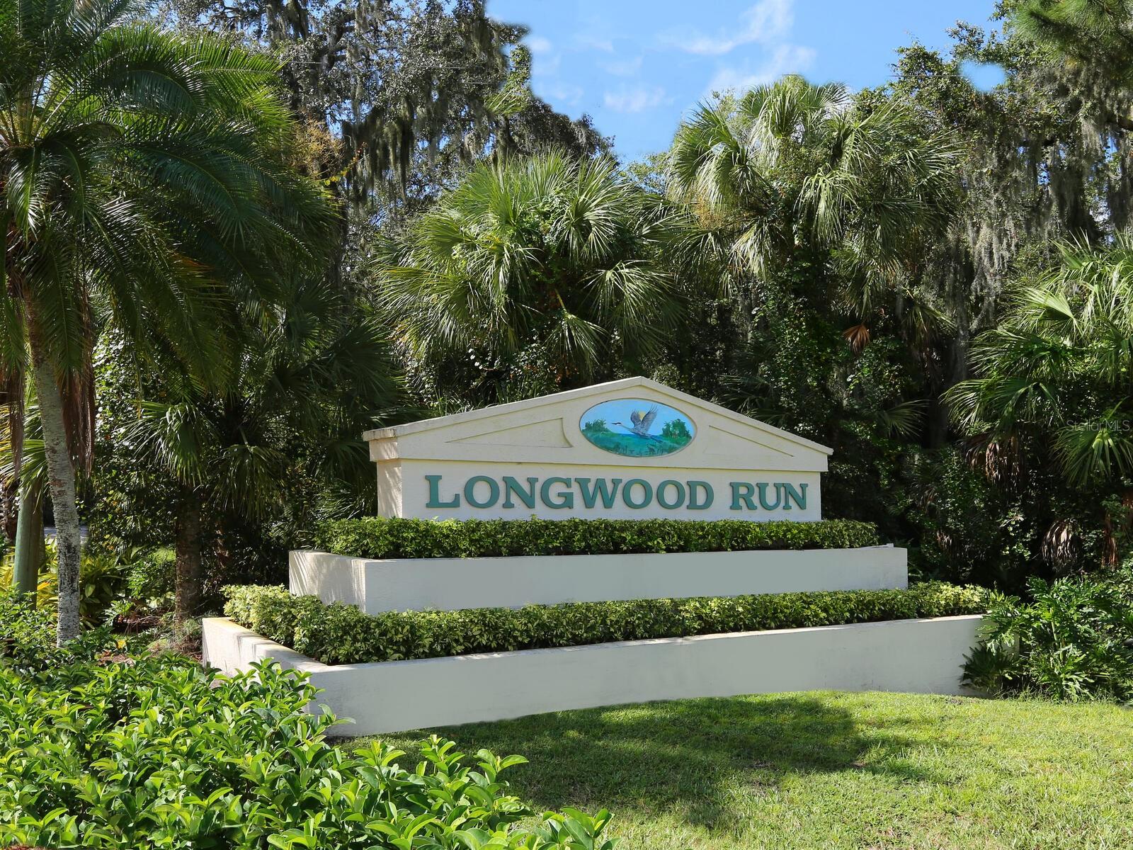 Longwood Run entrance sign