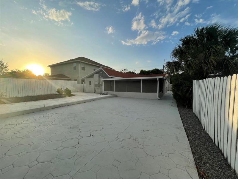 Entire back patio & enclosed porch