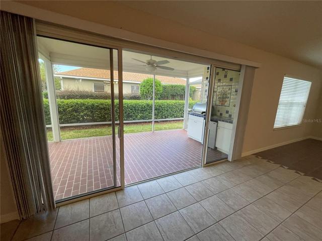 Looking out to patio