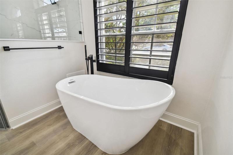 Primary bathroom tub