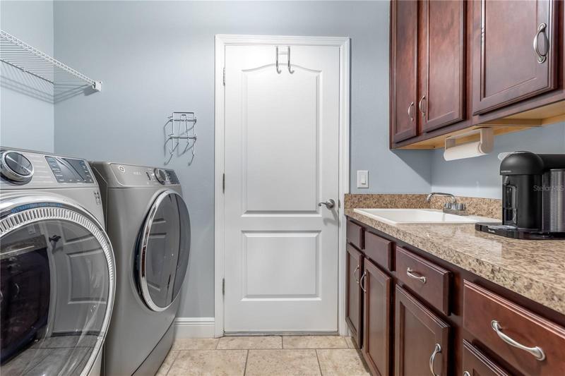 laundry room with garage access