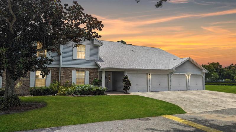 Gorgeous, Well-Priced, THREE-Bedroom, Two-Bath Second-Floor, End-Unit Condo with a ONE-CAR Attached GARAGE with Lush View of the Community POOL in a Maintenance-Fee Living Community where everything is Included!  HOLY COW!