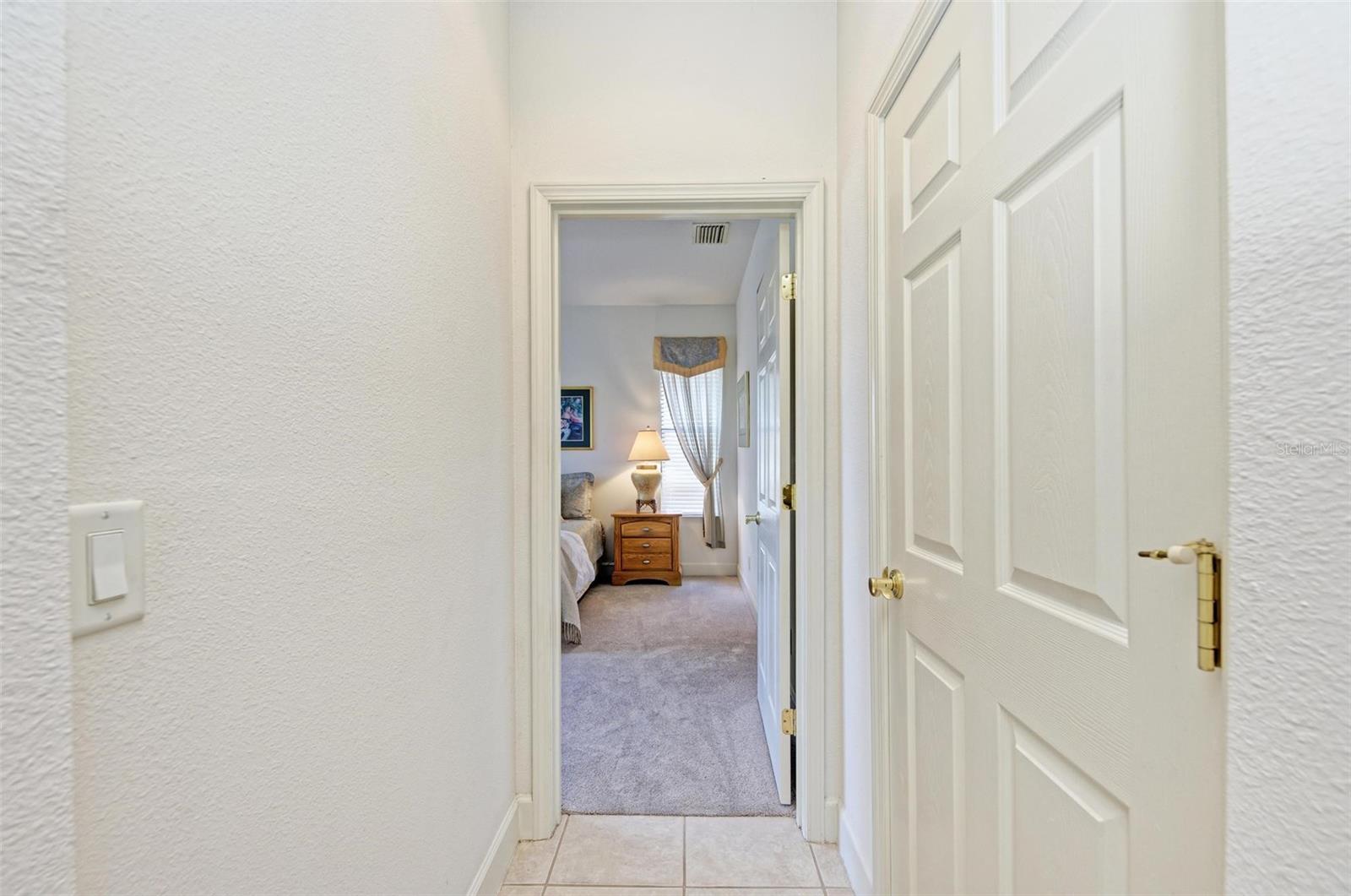 Entry hall to master suite