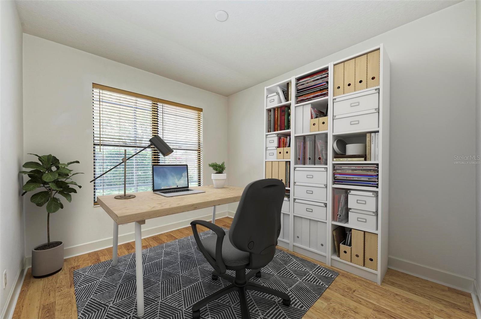 Office/Den virtually staged