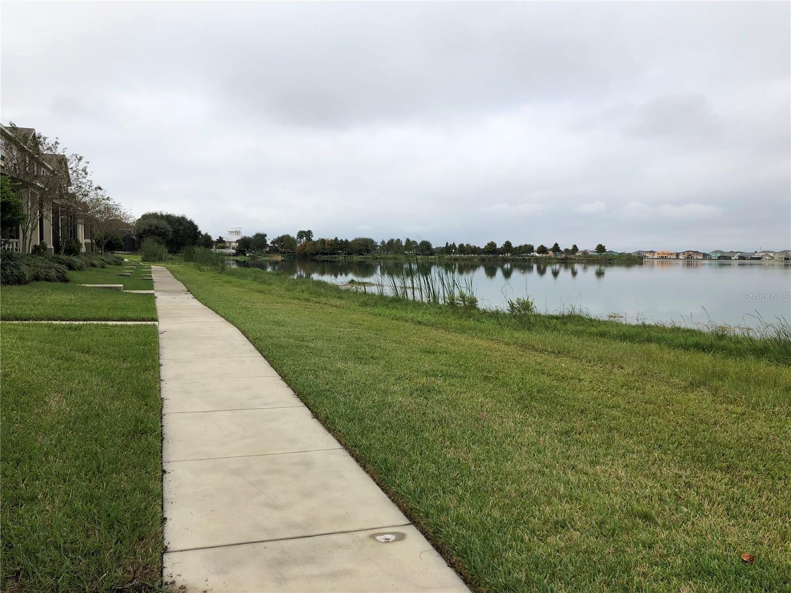 View of the Sidewalk to the West