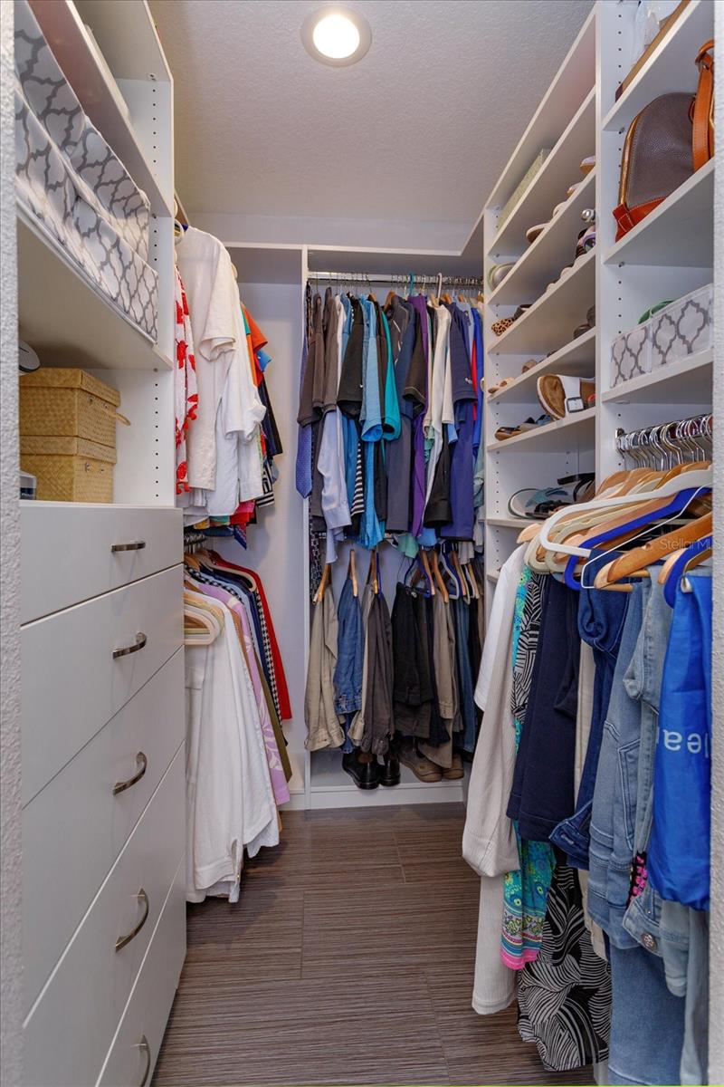 Master closet has been customized