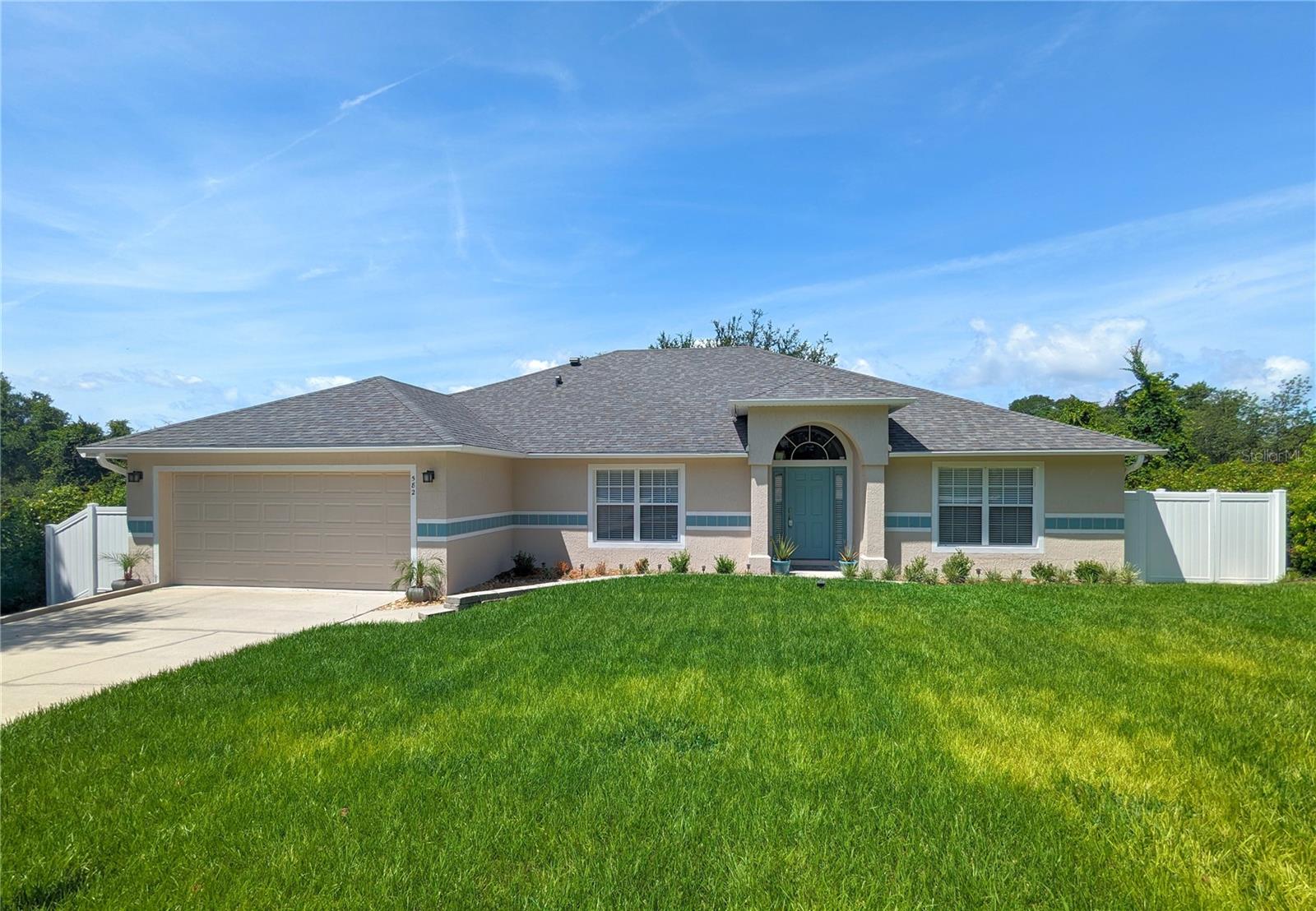 Front Elevation with new roof