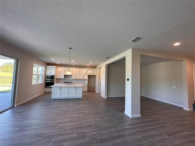 Overview of kitchen and dining room