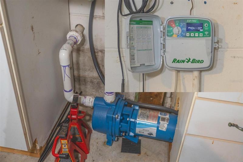 Sprinkler system on well pump for entire area. New well pump.