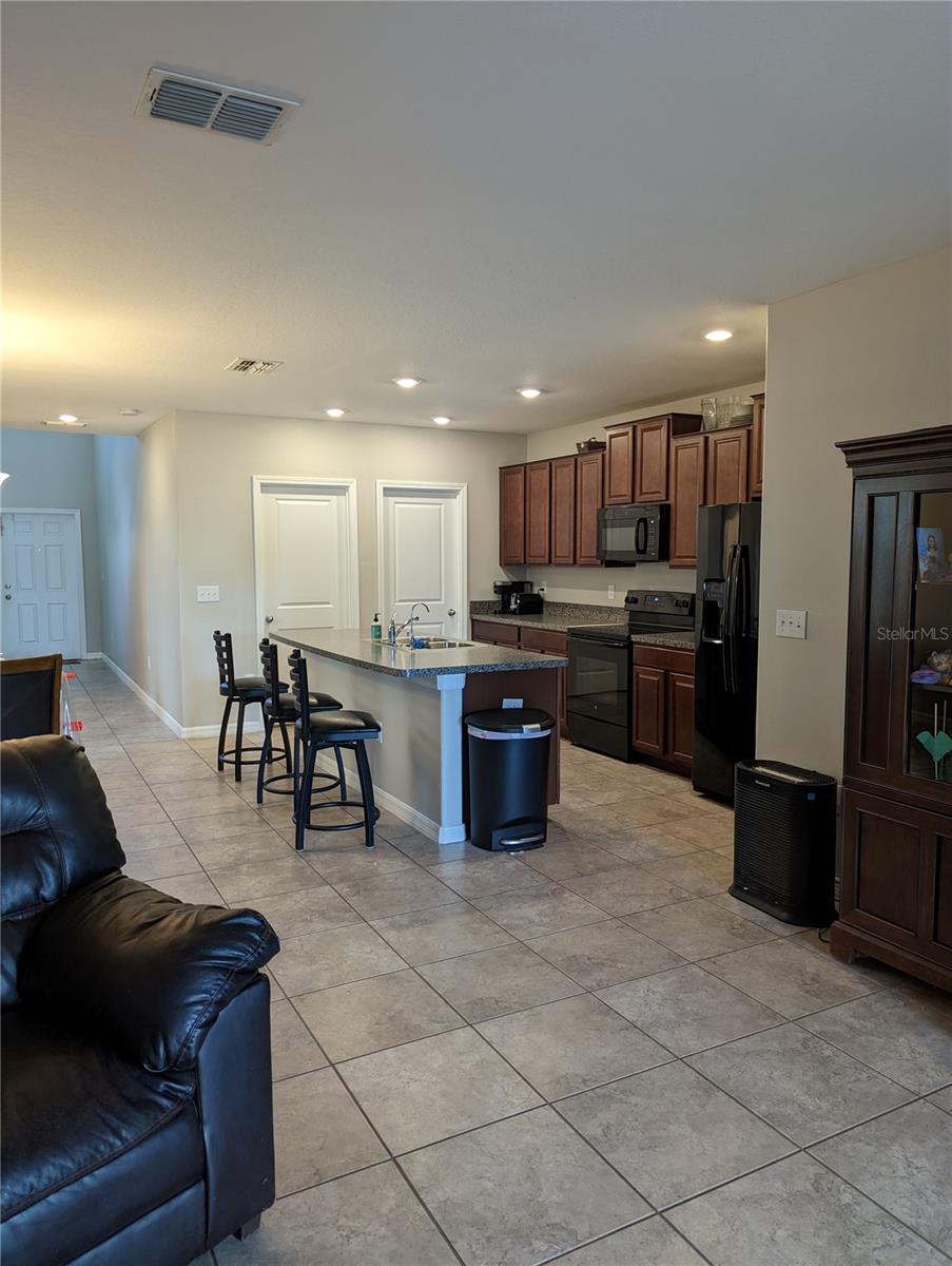 View of the kitchen from the family room