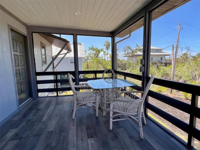 Porch by front door