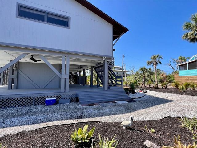 North side of the home