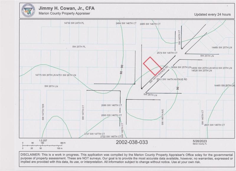 plat map with address across the street