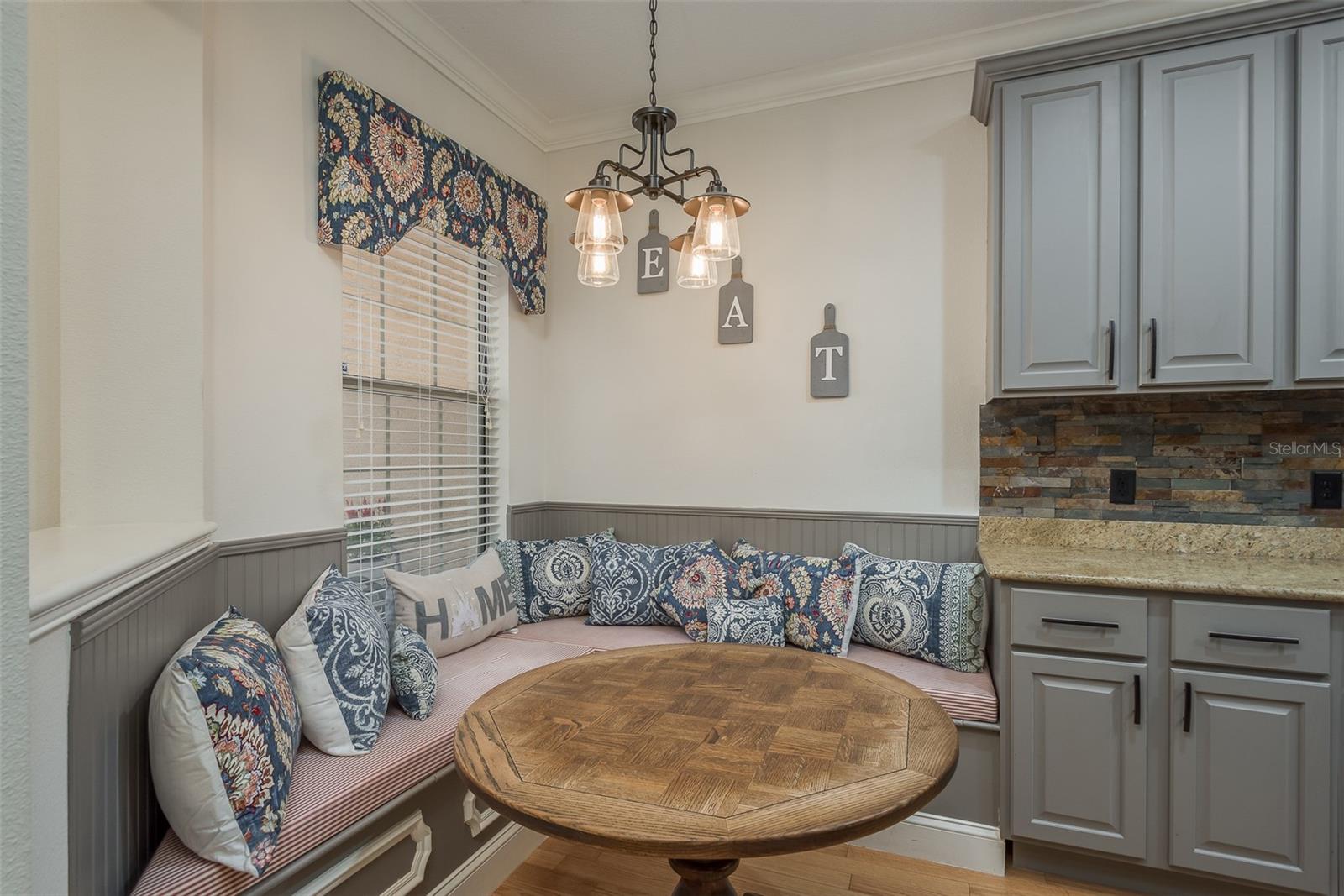 breakfast nook in kitchen