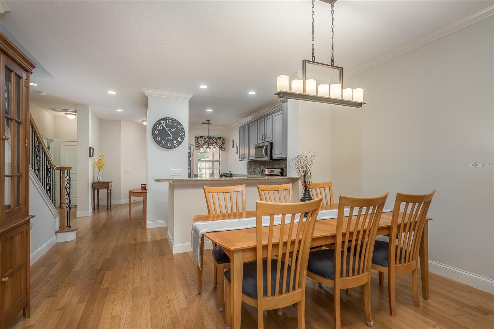 Dining room open to living room