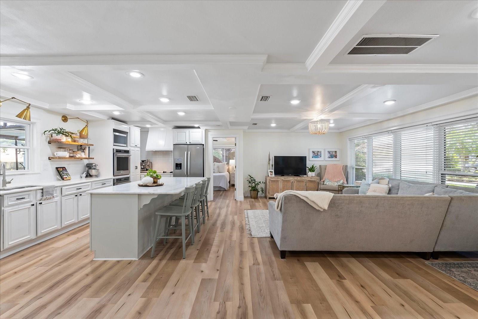 Open Living Room & Kitchen