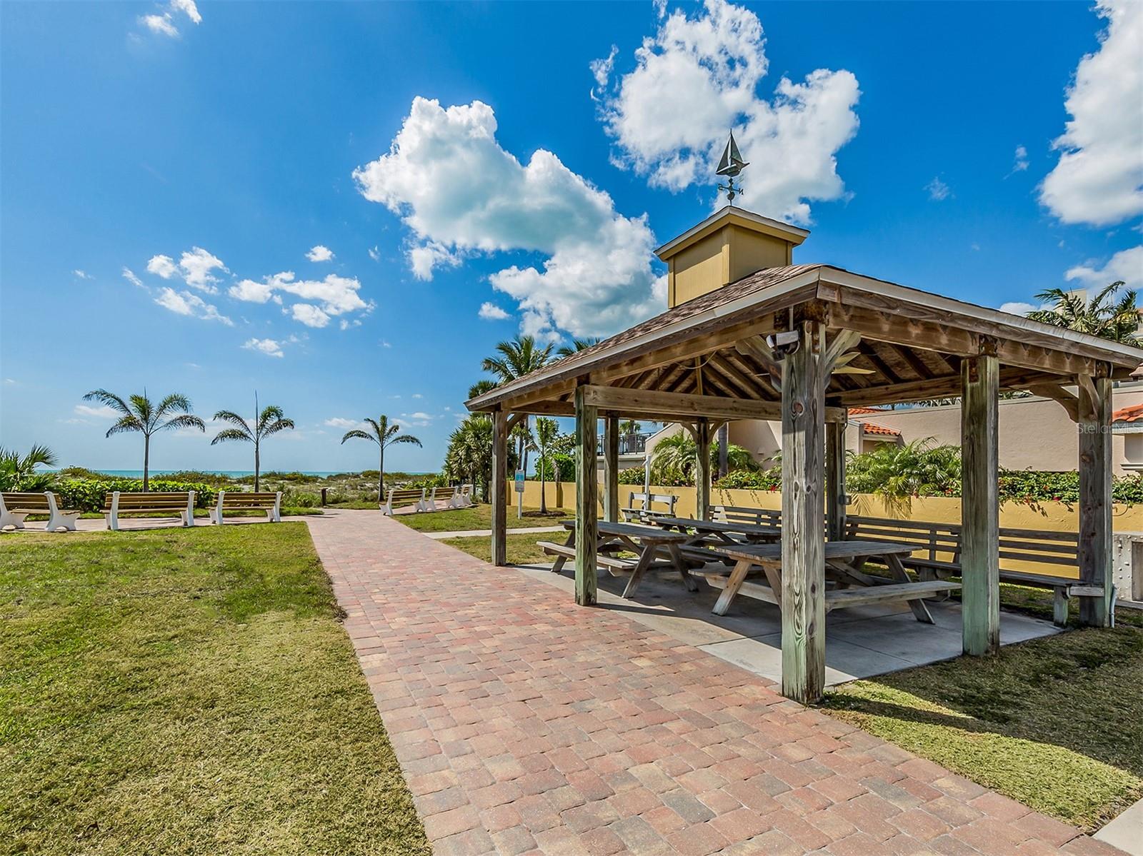Beach easement picnic shelter and shower station nearby