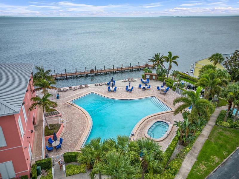 Resort style pool and spa.