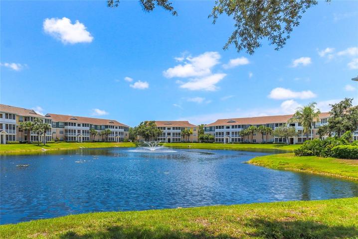 Gorgeous pond with walking path