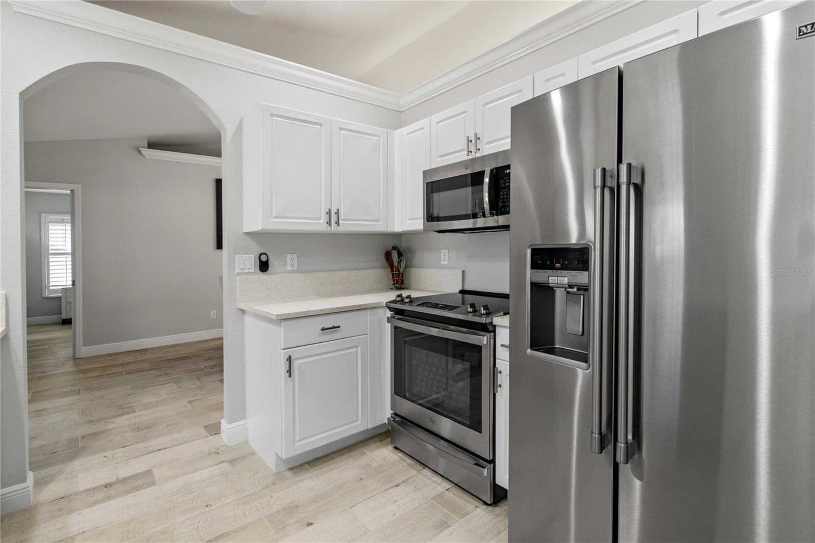 Kitchen with stainless appliances