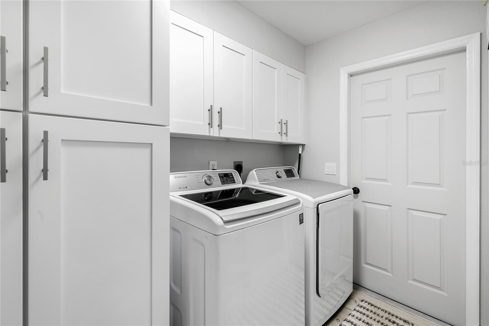 Large Laundry Room with extra storage