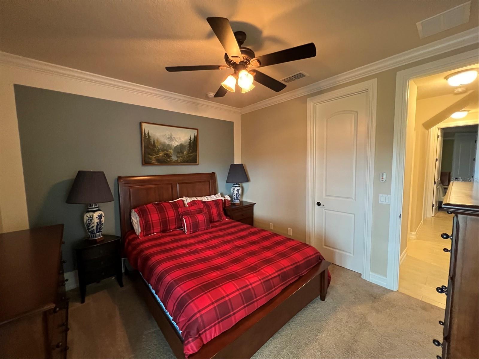 Bedroom #3 with a Walk-In Closet and Accent Wall