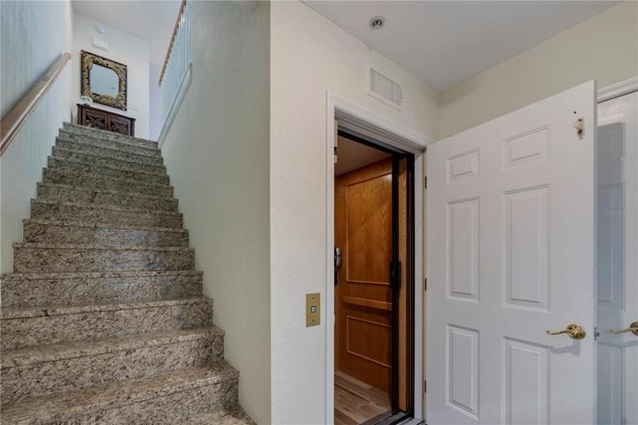 Private elevator will take you to all 3 levels