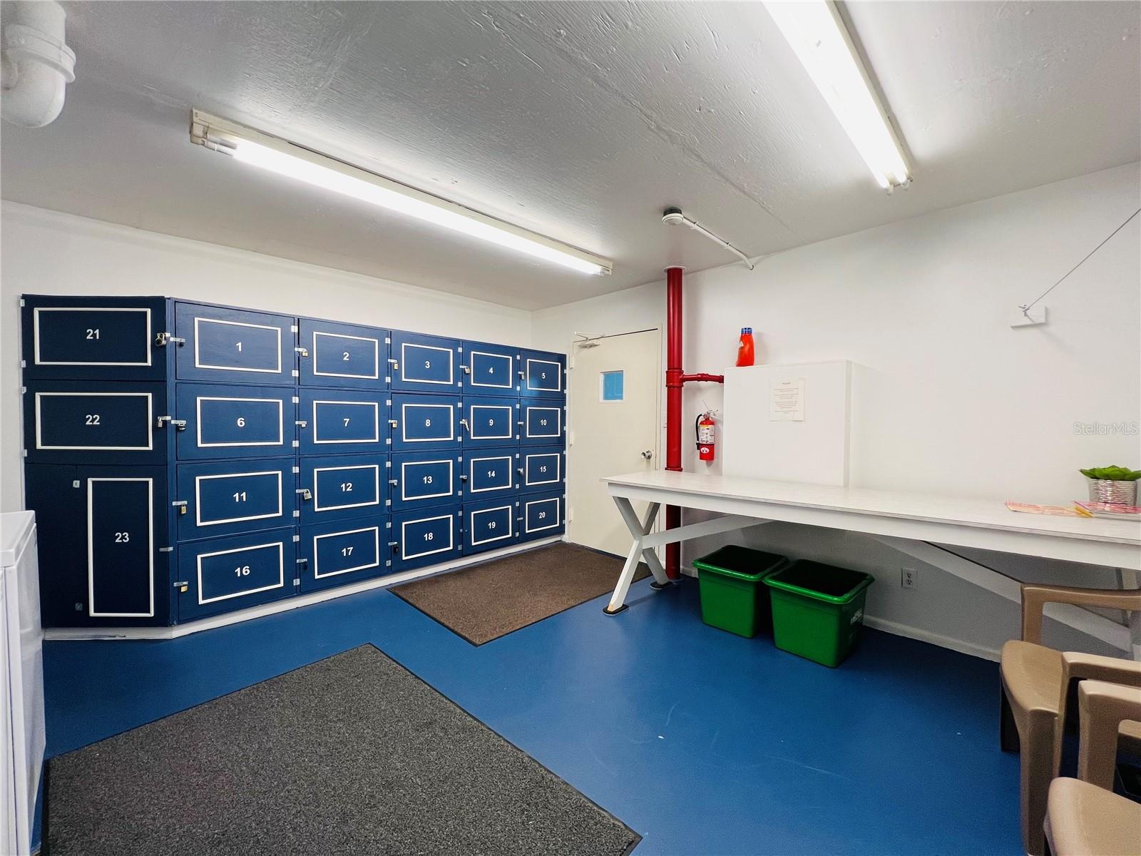 Laundry room with Lockers for storage