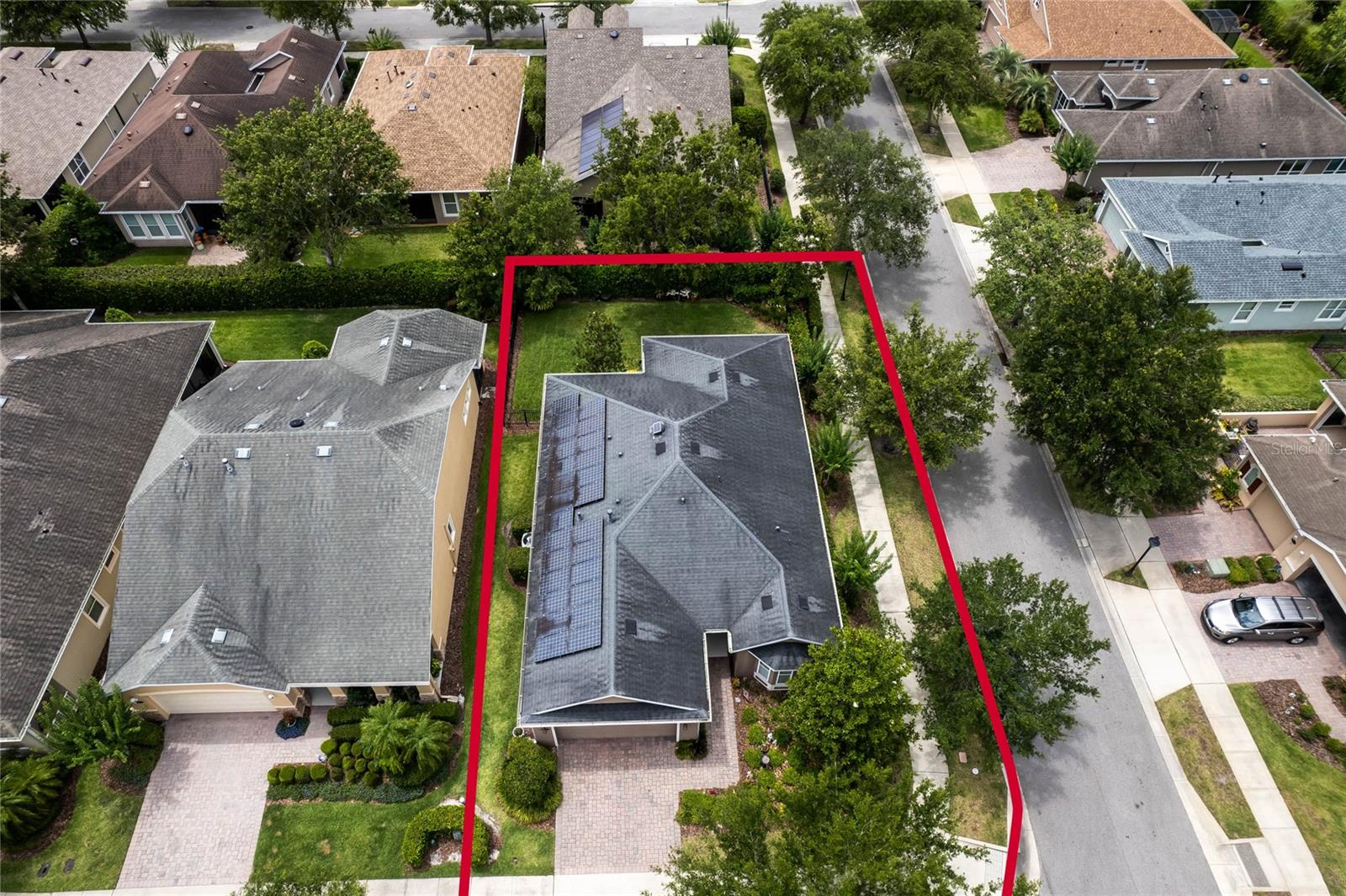 Aerial view of home's location