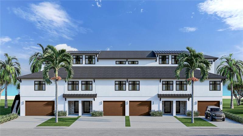 Unit #4 is on the left with the 3 car tandem garage!