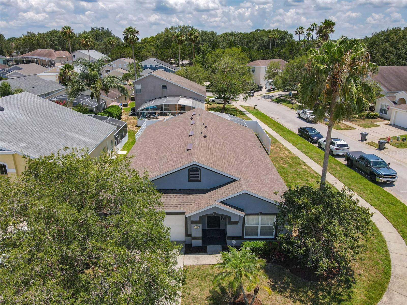 Aerial view of property